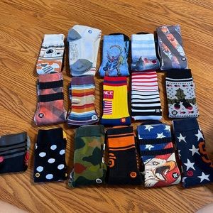 16 pairs of Size large stance, socks! Selling as  one Entire Lot
